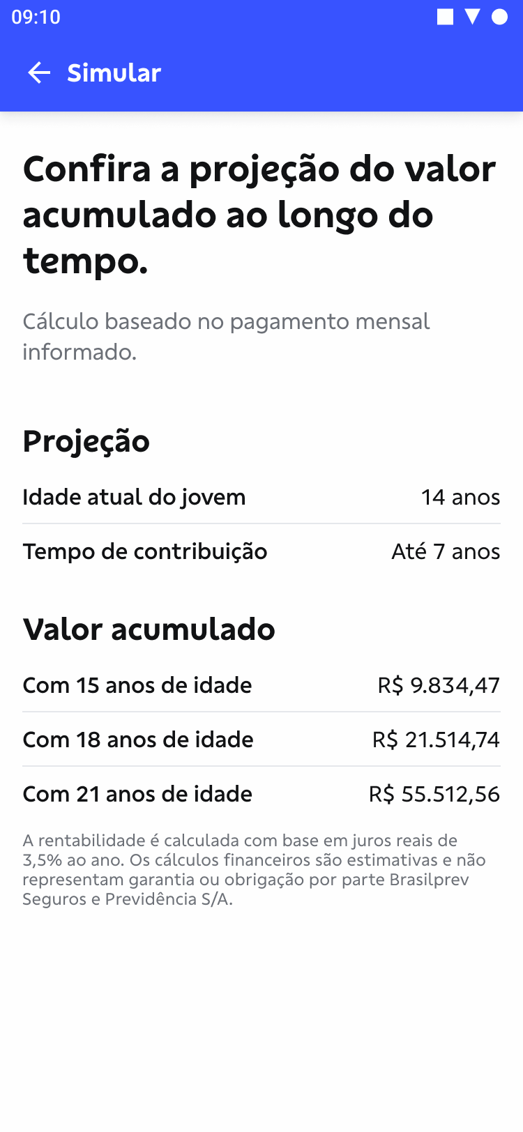 Mobile flow screen sample