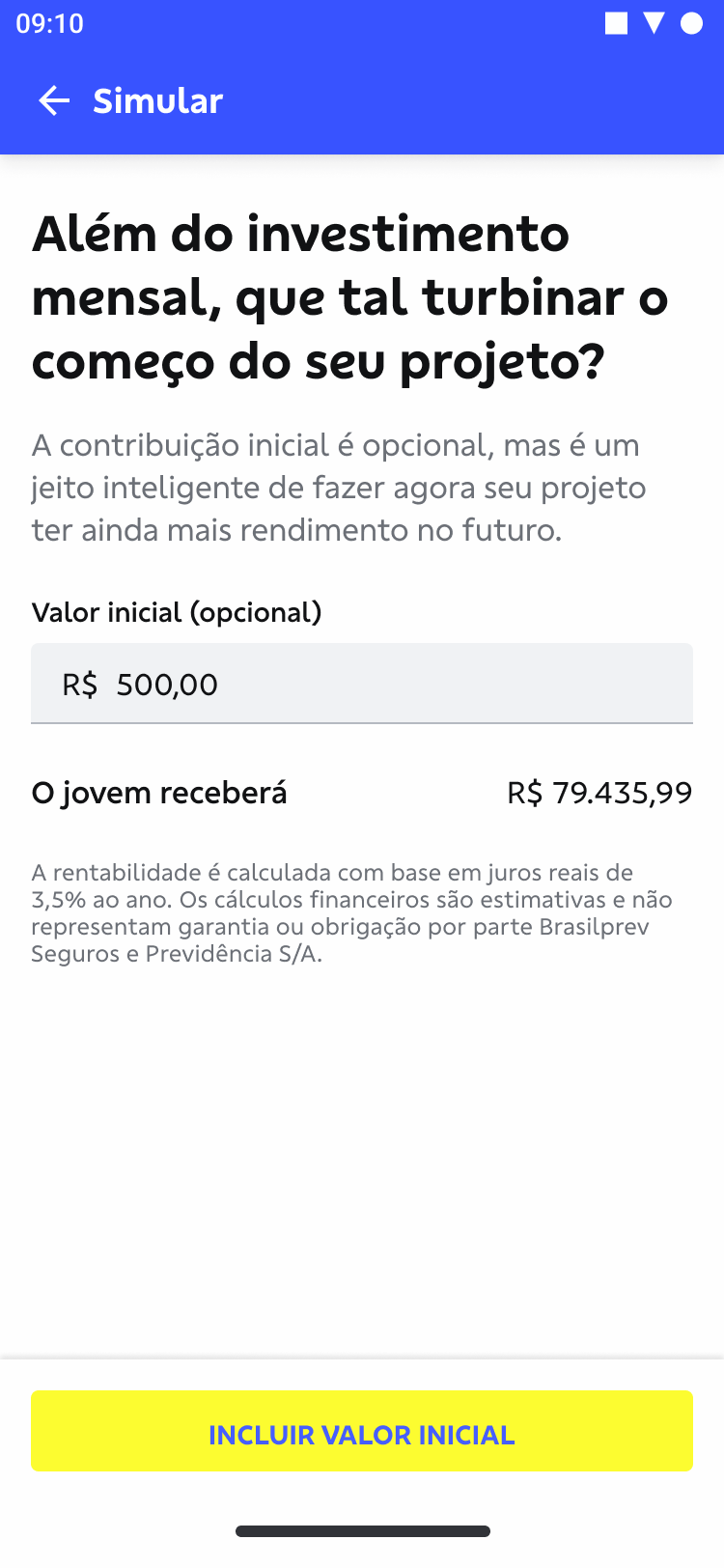 Mobile flow screen sample