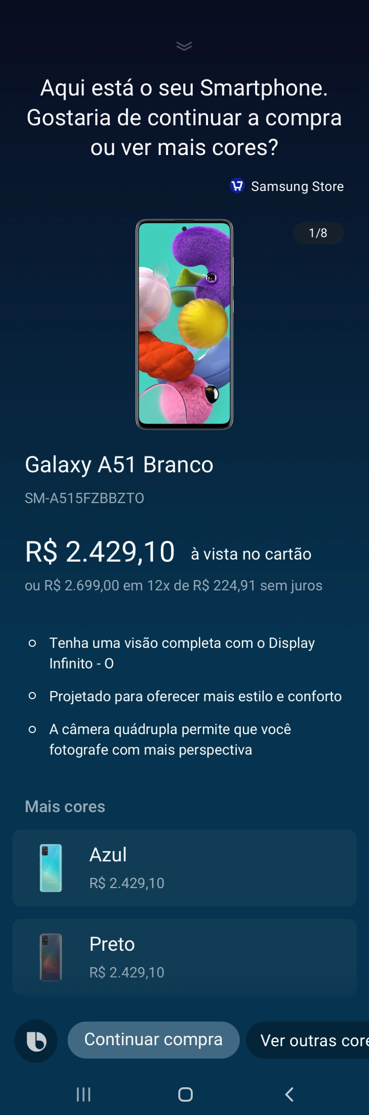 Bixby Samsung Store sample 2